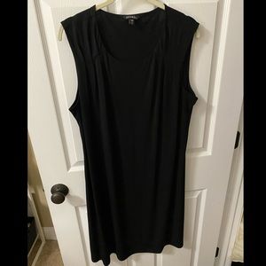 Knee Length Sleeveless Jersey Black Dress